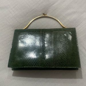 ❤️FINAL PRICE❤️Vintage 1960’s green snake skin purse